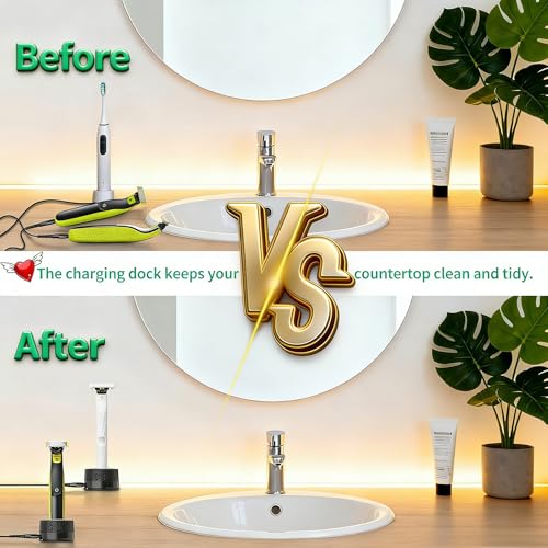 Wall Mount Charger Dock/Shaver Holder Compatible with Philips OneBlade (Cable Not Included)