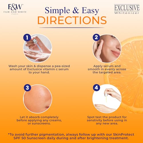 Fair & White Exclusive, Vitamin C Serum ? 30 ml / 1 fl oz ? Skin Brightening Serum