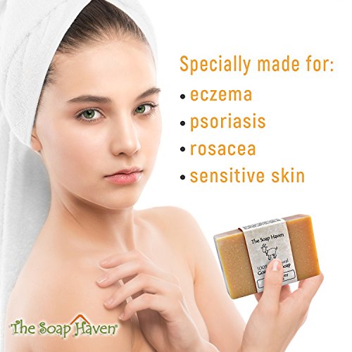 Oatmeal & Honey and Milk & Honey Goat Milk Soap Bar Bundle. SLS, Paraben, and Fragrance Free. Handmade in USA