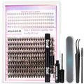 DAODER Natural Lash Clusters Kit with Bottom Lashes 40D Wispy Lash Extensions Kit Fluff Eyelash Extension Kit with Lash Remover 300pcs(40D+Bottom Lash Clusters Kit)