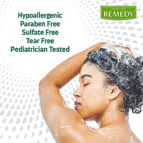 Medline Remedy Clinical Hydrating Shampoo & Body Wash (8 fl oz), 12 Count, Vanilla Scent, Cleanser, No-Rinse, Adults, Kids, Shower Or Bedside, Dimethicone, Sulfate Free
