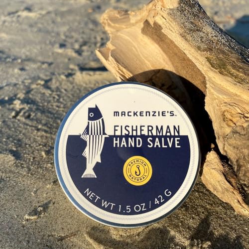 MacKenzie's Fisherman Hand Salve - Gifts for Men - Gifts for Fishermen - Travel Friendly - All Natural - Hand Repair - Hand Balm - Moisturizer - 1.5 Ounce Tin