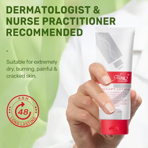 Alra Lotion for Extremely Dry Skin, Face, Hands & Body Cream Moisturizer with Aloe Vera Gel + Lanolin Oil + VE, Itch Relief, After Sun Lotion with Hydrate, Soothe, Cool Benefits, Fragrance free, 4 oz