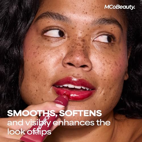 MCoBeauty - Peptide Lip Treatment - Fairy Floss - Sheer Pink Shade - High Gloss Peptide Lip Balm & Plumper with Shea Butter - Hydrating Conditioning Lip Glaze for Soft Smooth Lips - Cruelty Free