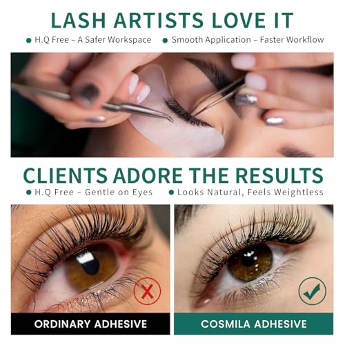 Classic Eyelash Extension Glue ? HQ Free ? Made in Japan ? Low Fume, All-Climate, Sensitive-Friendly, Extra Strong ? 8 Weeks Retention ? for Professional Lash Techs ? 5ml (0.5-1s)