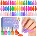 SAVILND Nail Polish Set: Bright Pink Yellow Red Quick Dry Nail Polish Kit with Glitter 24 Colors Regular Finger Nail Polish Non Gel Long Lasting DIY At Home Manicure Gift Set