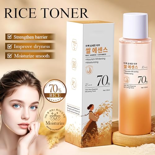 INSEEK Rice Skin Care Set, Moisturizing Skincare Gift Set for Women, Deeply Hydration Nourish Skin and Improve Dry Rough Skin, Improve Skin Elasticity, Skincare Routine Kit for Women