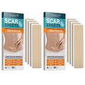 NUVADERMIS Silicone Scar Sheets ? Extra Long Medical-Grade Scar Sheets for C-Section, Tummy Tuck, Keloid, and Surgical Scars ? Reusable and Effective ? 2 Packs of 4-8 Total Sheets