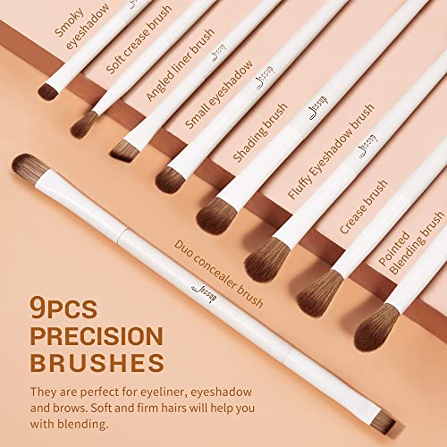 Jessup Makeup Brushes 14Pcs T329 Bundled with Double Sided Makeup Brushes 2Pcs T502