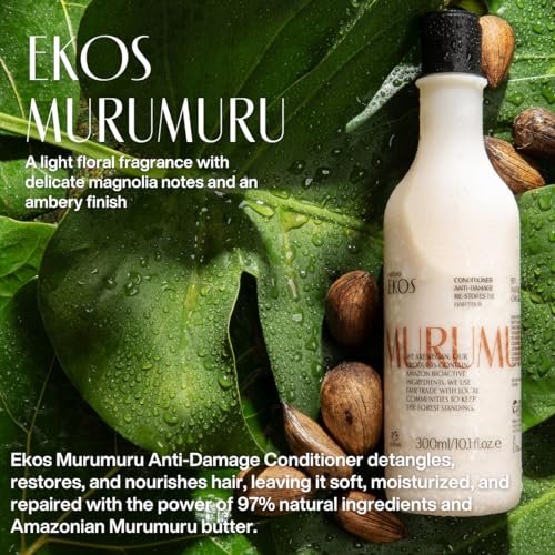 natura - Ekos Murumuru Restoring Conditioner Refill - Anti-Damage - Hair Detangler & Moisturizer - Vegan Hair Care - Brazilian Beauty Secrets - Personal & Self Care - 10.1 fl oz (300ml)