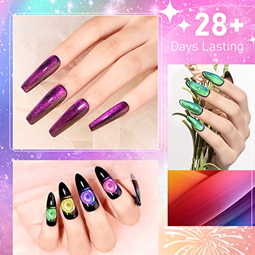 12PCS Reflective Cat Eye Gel Polish + 12PCS 9D Cateye Gel Polish