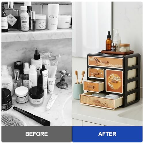 Cologne Organizer for Men,Cologne Stand with 5 Drawer,Stylish Cologne Shelf with Floral & Bird Design,Dresser Organizers,Organizador de Perfumes,Perfume Stand Organizer for Bedroom,Black