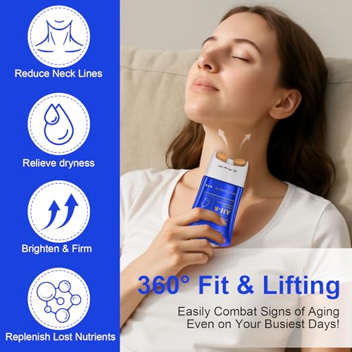 Neck Firming Cream with Roller, AH-8 Firming Neck Cream for Sagging and Tighten, Best for Tightening Sagging Skin, Lifting firming Cream for Loose Skin, Reduce Wrinkles, Fine Lines,Nourish, 8.46 Fl Oz