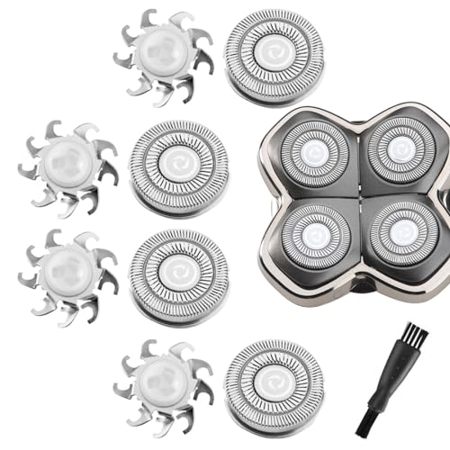 4pcs Head Shaver Replacement Blades for Skull Shaver Pitbull 4 Head Series and 3 Head Series