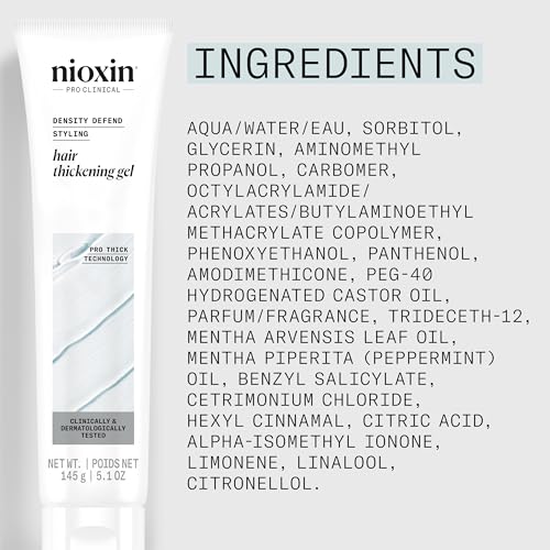 Nioxin Density Defend Hair Thickening Gel | For Volumizing and Fuller Hair| No Stickiness or Stiffness | 5.1 Fl Oz