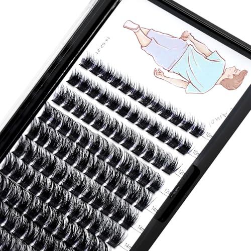 120 Clusters Mixed 8-10-12-14mm/10-12-14-16mm Individual False Eyelashes Dramatic Look Wide Stem Natual Long Volume Eye Lashes Extensions Beauty Tools (Mixed 10-12-14-16mm)