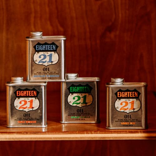 18.21 Man Made Man Sweet Tobacco & Spiced Vanilla Beard, Hair & Skin Oil 2-Set Bundle, All Hair & Skin Types for Men, Strengthens and Moisturizes in a Manly Aroma