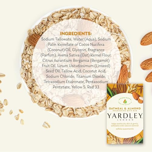 Yardley Oatmeal and Almond Naturally Moisturizing Bath Bar (Pack of 20)