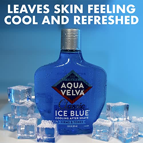Aqua Velva After Shave Bundle, Musk After Shave Cologne, 3.5 oz + Classic Ice Blue After Shave, 3.5 oz
