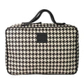 Houndstooth Hanging Travel Bag, Toiletry Bag, Makeup Bag for Women, Portable Water-resistant Small Travel Bag for Toiletries & Cosmetic Essentials
