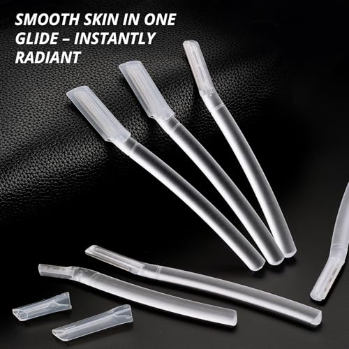 Dermaplane Razor for Women Face, 12PCS Eyebrow Razors, Dermaplaning Tool with Storage Case, Professional Face Razors for Peach Fuzz Removal, Eyebrow Shaping, Smooth Skin & Gentle Exfoliation