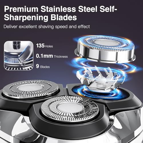 Replacement Heads Razor Blades for YIRISO Electric Razor FK-375S, Diameter 2cm