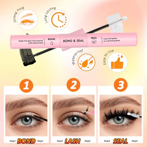 Lash Clusters 100D with DIY Spikes 12-20mm Manga Lashes Clusters 280pcs Fairy Cluster Mink Strips Lashes Wispy Volume Individual Lash Extensions with Bond Seal Tweezers Soft Fluff Look EPUDY FIHSALA