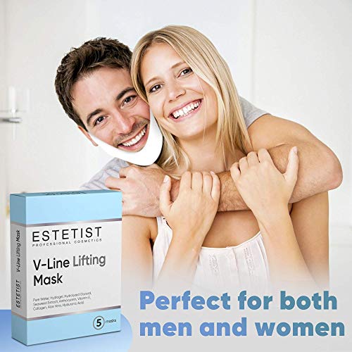 Razor Bump Stopper After Shave Solution for Ingrown Hair and V Shaped Slimming Face Mask - Double Chin Reducer, Face Lift Tape Tightening Mask
