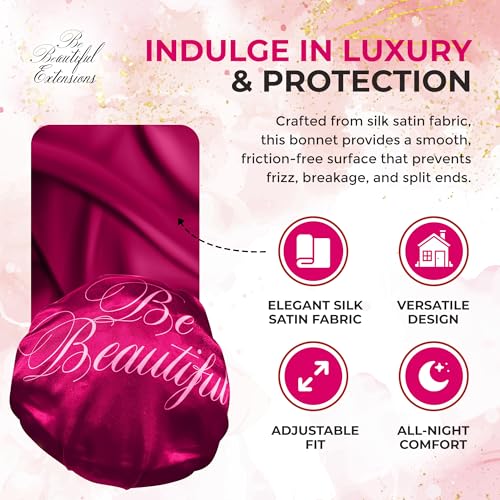 Ruffle Women Girls Satin Silk Sleeping Night Bonnet Cap for Natural Hair