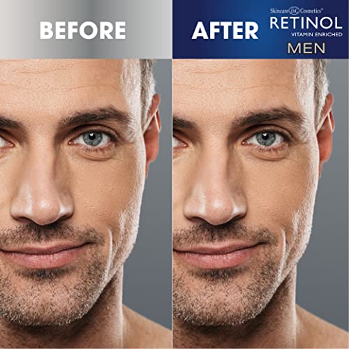 Retinol Men's Gel Cleanser Gently Exfoliates skin for Improved Texture Men Anti- Aging Facial Wipes - Quickly cleanses Face from sweat, oil and pore-clogging dirt without any heavy residue