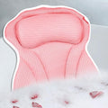 Bath Pillow, Bath Pillows for Tub Neck and Back Support, Bathtub Pillows for Head and Neck with 6 Strong Non-Slip Suction Cups, 4D Air Mesh, Bath Accessories Spa Gifts for Women(Pink)