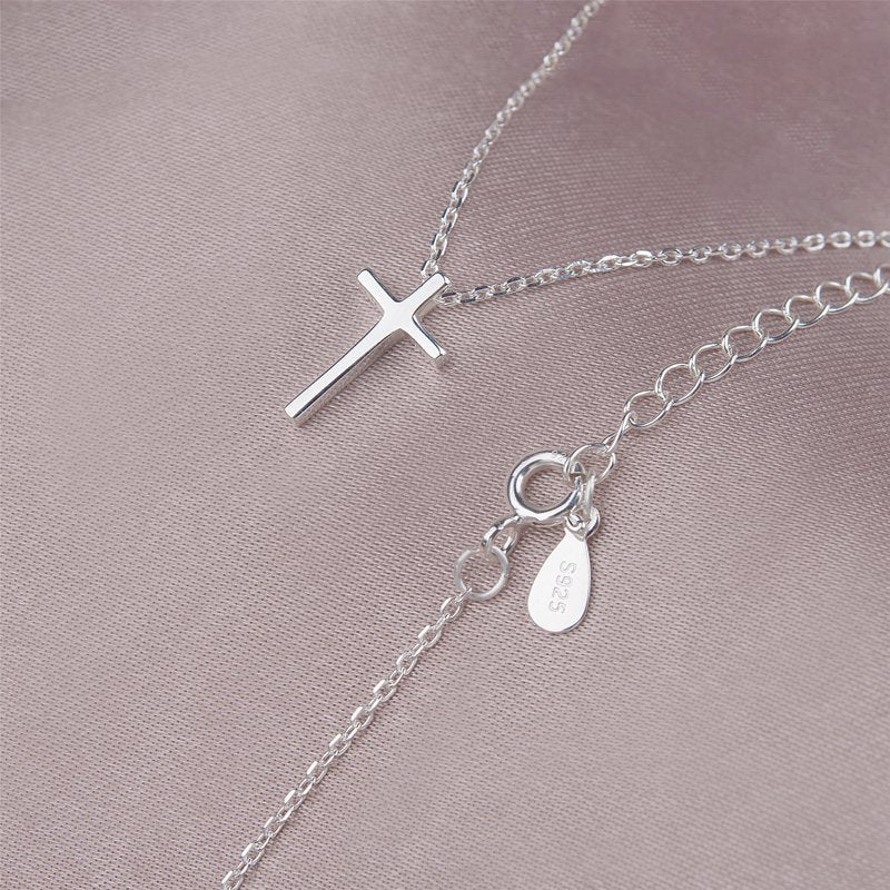 Sterling Silver Cross Necklace for Women - Friendship Jewelry Gift