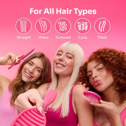 Wet Brush Squirt Detangling Brush, Sky, Mini Detangler, No Tangle Ultra-Soft IntelliFlex Bristles, Wet & Dry Styling Hairbrush for Women & Men, All Hair Types