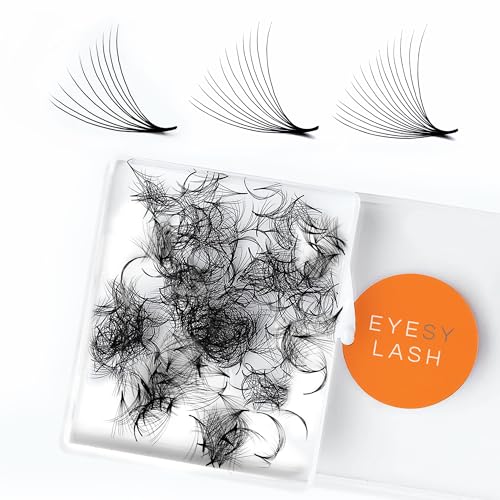 Eyesy Lash 500 Promade Fans - Volume Premade Lash Fans for Eyelash Extensions Pointy Base Handmade Loose Pre Made Eyelashes Middle Stem Soft and Lightweight (10D 0.07 C 12mm)