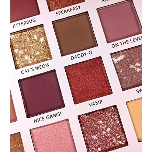 RUDE Roaring 20¡¯s Eyeshadow Palette | Bold, Velvety Matte & Shimmer Shades for Vintage Glam Looks | Blendable, High-Pigment, Vegan & Cruelty-Free Makeup Palette [Carefree]