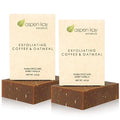 Aspen Kay Naturals Coffee & Oatmeal Exfoliating Soap, Natural and Organic Coffee Scrub. With Organic Shea Butter & Pure Essential Oils. A Wonderful Oatmeal Soap, For Men & Women. (2 pack)