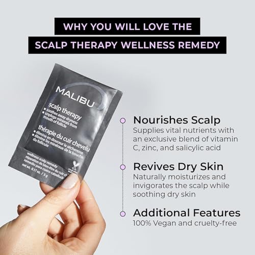 Malibu C Scalp Therapy Wellness Remedy ? Dry Scalp Treatment to Soothe and Moisturize Dry Skin with Vitamin C and Zinc Gluconate ? Restores Manageability