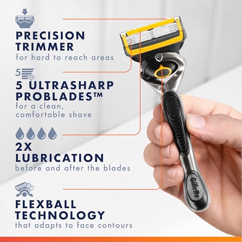Gillette Fusion5 ProGlide Razor Refills for Men 10 Count + Fusion5 ProGlide Shield Refills 4 Count, 14 Total Blade Refills