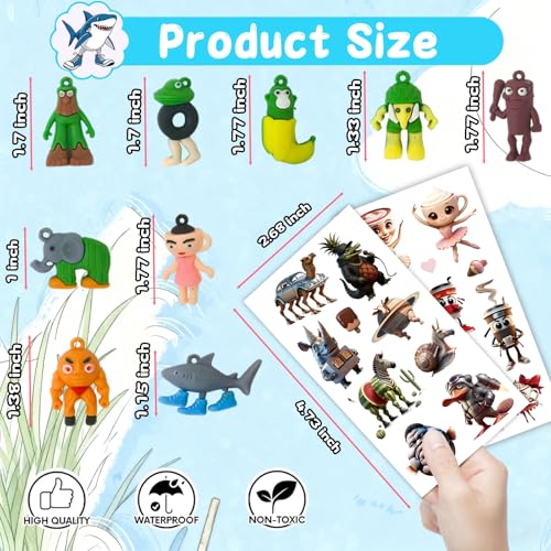 84Pcs Italian Brainrot Party Favors with Brainrot Action Figure & Brainrot Meme Temporary Tattoo, Decorations Gifts for Fans Office Home Desktop Decor