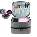 Dr.Pedi Nail Polish Organizer Case, Nail Supply Storage 30 Bottles (15ml - 0.5 fl.oz) Double Layer Design Nail Polish Holder Organizer Case, Nail Organizers and Storage for Nail Tech