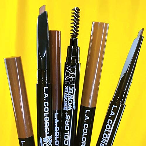 L.A. COLORS Browie Wowie Brow Pencil, Espresso CBP407 (Pack of 2)