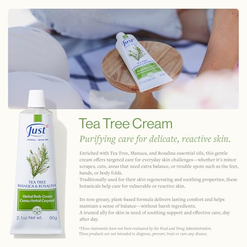 Swiss Just Tea Tree Oil, Manuka Honey and Rosalina Herbal Cream 60g.