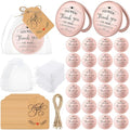 Soaoo 24 Set Inspirational Compact Mirrors Bulk Employee Appreciation Gifts for Women You Rock Thank You Gift Double Sided Small Pocket Mirrors Women Day Gifts for Employee Coworker Dentist Teacher