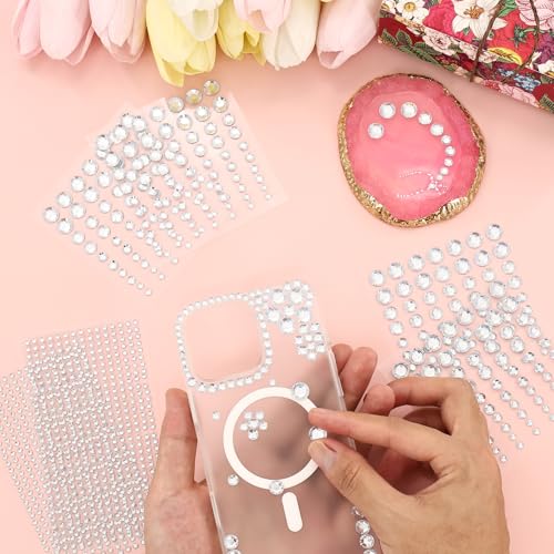1320 Pcs Hair Gems, Self Adhesive Glitter Hair Jewels, Face Jewels Stickers for Makeup,Crafts, Home Decor Scrapbooking DIY, Face Rhinestones Stick on