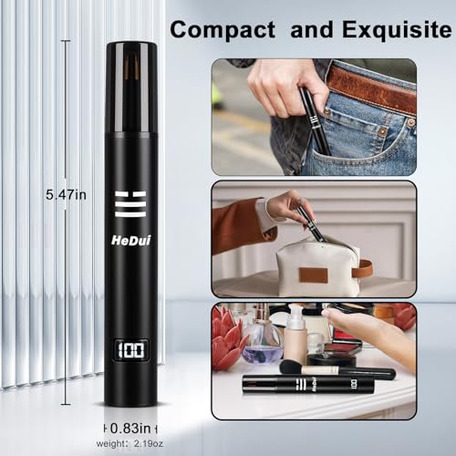 2 Pack Nose Hair Trimmer for Men & Women Professional Painless Eyebrow Facial Hair Trimmer for Male and Female Travel Ear and Nose Hair Clipper USB Rechargeable Trimmers with Digital Display
