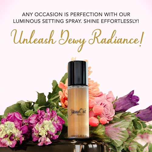 StansOut Beauty Co Bridal Glow Setting Spray | Dewy Illuminating Face Mist Fixing Spray for Makeup Finish | Long-Lasting Makeup Setting Spray for Face Paint, Dewy Finish, and Mature Skin 120ml