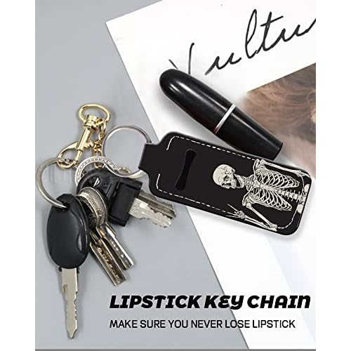 Chapstick Holder Keychain Fashion Lipstick Sleeve Lip Balm Portable Pocket Lip Gloss Tube Holder