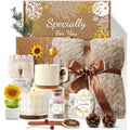 Coralogo Spa Gift Baskets for Women - Get Well Soon, Self Care, Relaxing Sunflower Gift Basket, 11pcs Spa Sets for Women, Luxury Gifts for Her Birthday Valentines Day Mothers Day