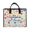 G2TUP Aruba Lover Gift I'd Rather Be in Aruba Makeup Bag Aruba Trip Cosmetic Bag Aruba Souvenirs Gift Aruba Travel Gift (Be in Aruba TT)