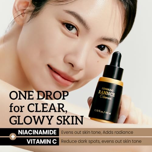 DONGSUNG RANNCE C-Serum Skin Care Korean Night Face Essence with a-Bisbolol, Kojic Acid, Niacinamide for Glass Skin 45ml / 1.52Fl. oz